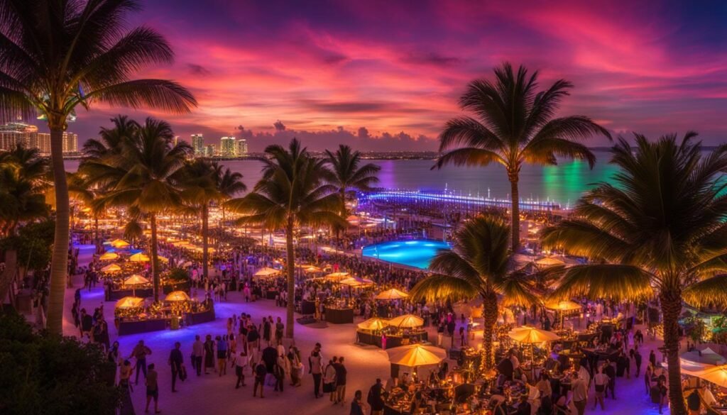 Cancun beach party