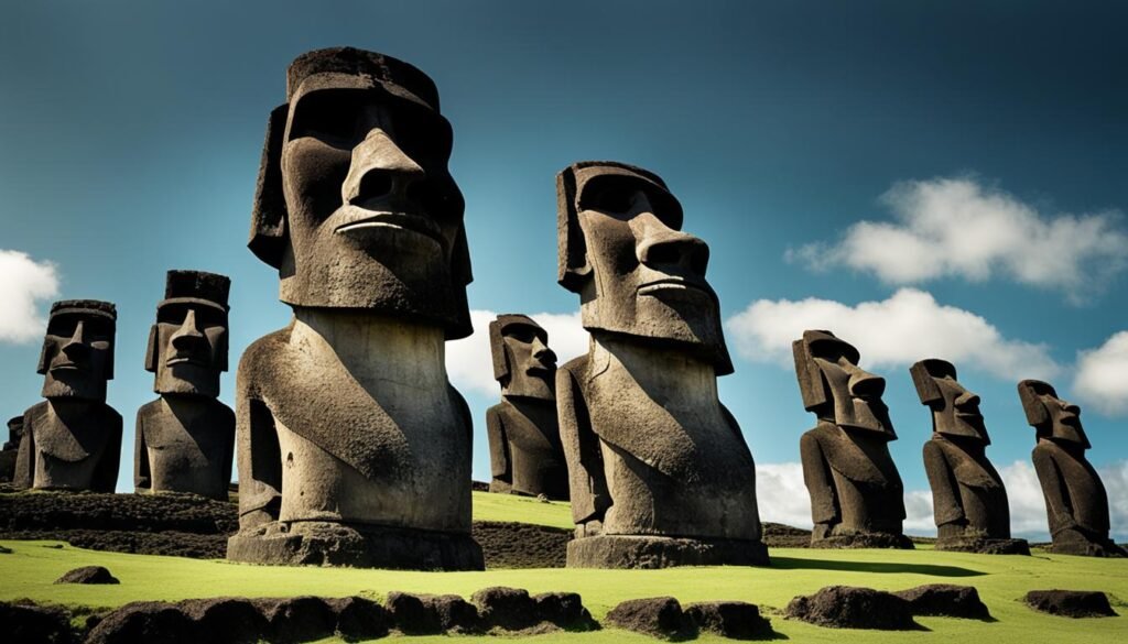 ancient Moai statues