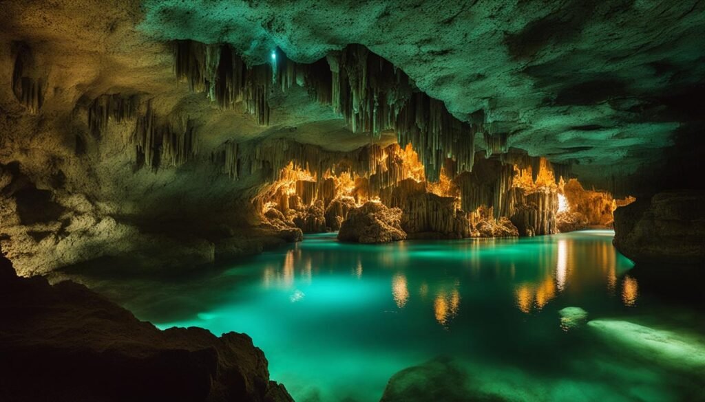 freshwater cave diving in Mexico