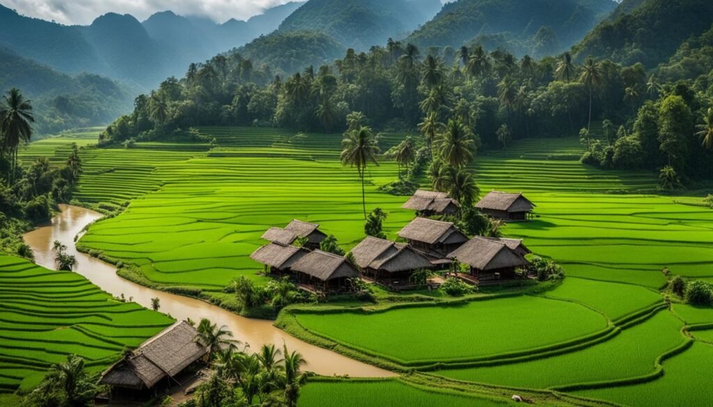 rice farming in Luang Prabang