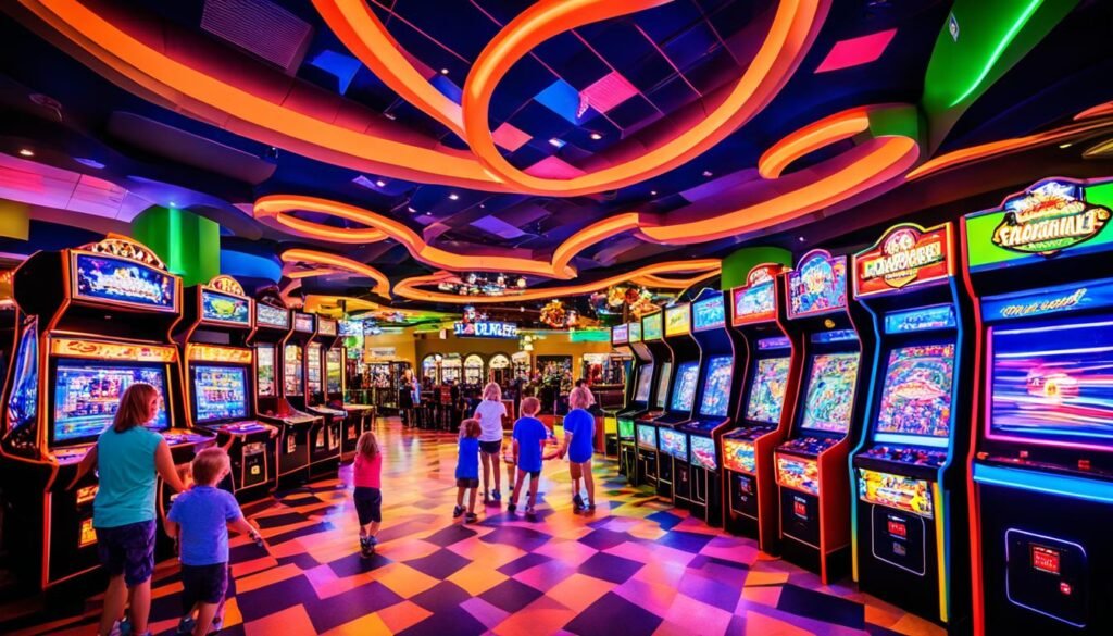 family-friendly arcade at PGA National Resort